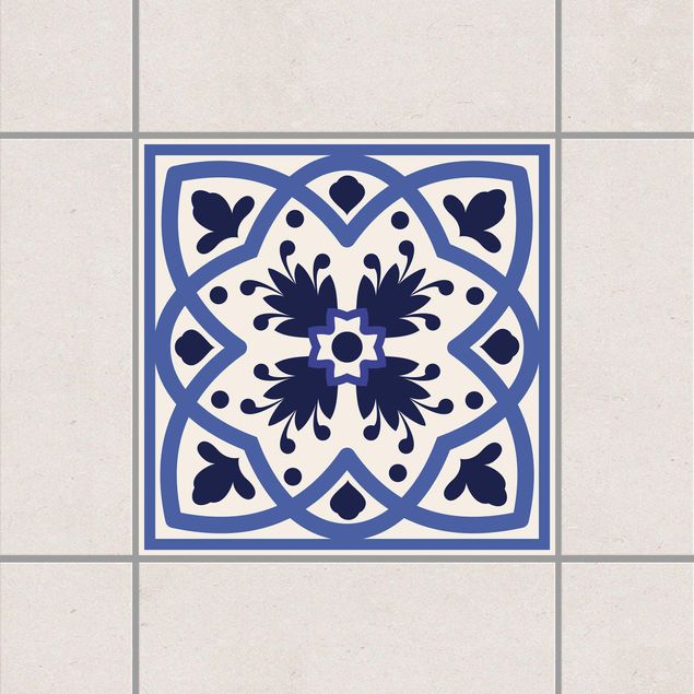 Pellicole per piastrelle con mosaico Piastrella portoghese bianca