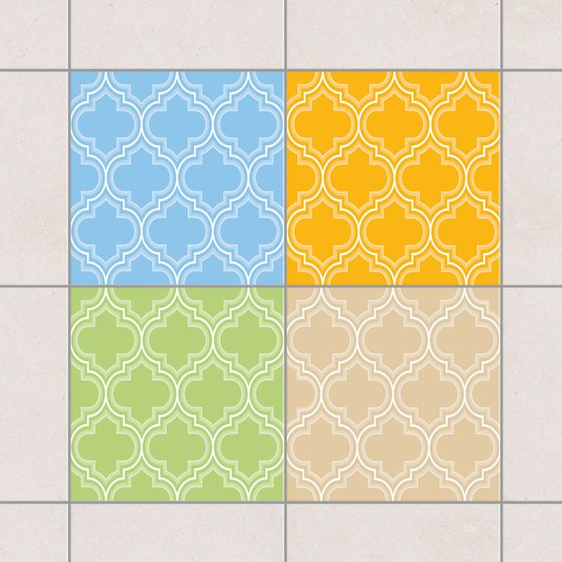 Adesivi per piastrelle con disegni Set di colori - Marocco retrò
