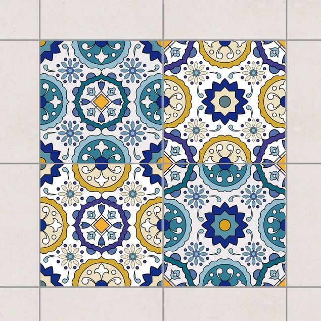 Adesivi per piastrelle con disegni 4 piastrelle portoghesi Azulejo