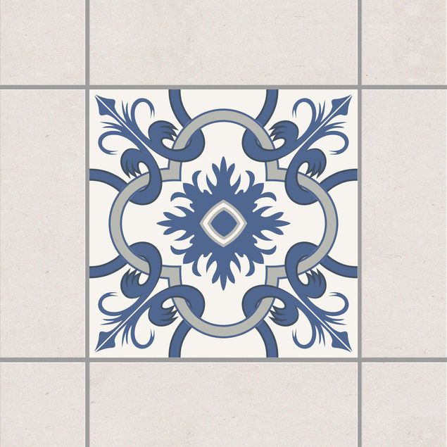 Pellicole per piastrelle con mosaico Rivestimento spagnolo in piastrelle blu scuro