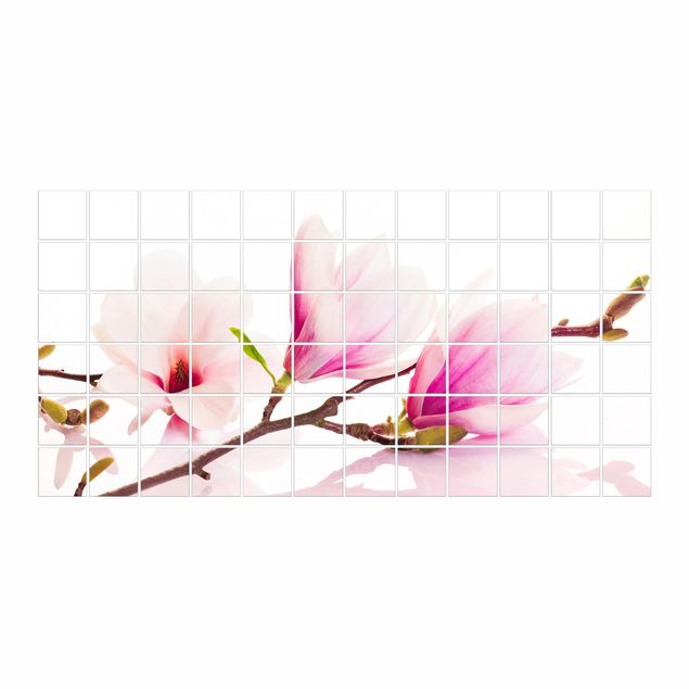 Adesivi mattonelle Delicato ramo di magnolia