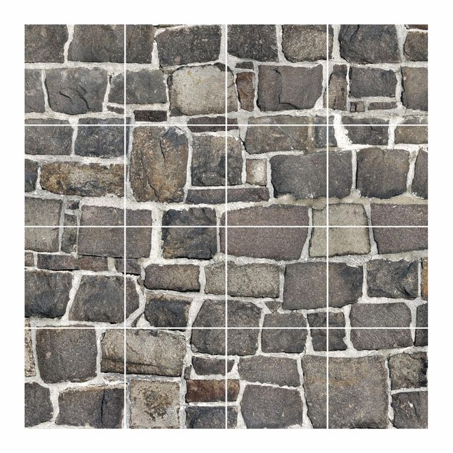 Adesivi mattonelle Carta da parati Muro in pietra di cava e naturale