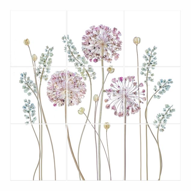 Adesivi per piastrelle Illustrazione di Allium