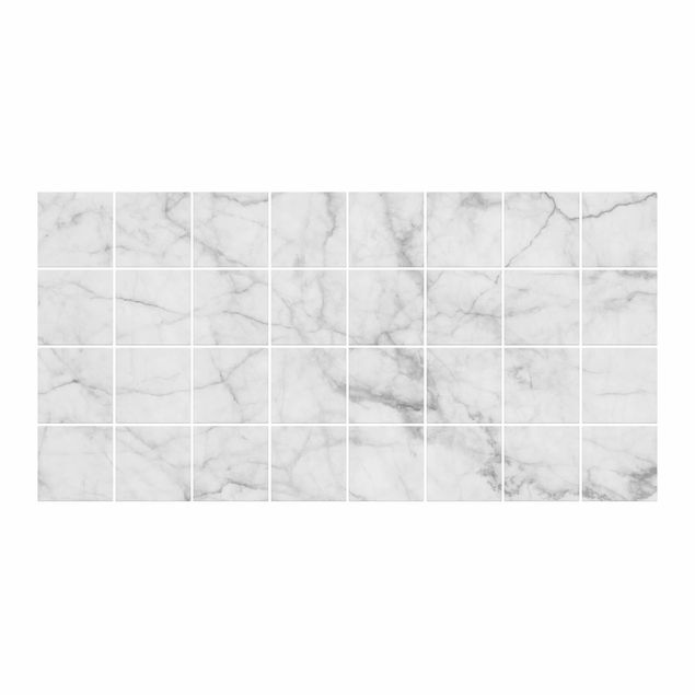 Pellicole per piastrelle grigie Bianco Carrara