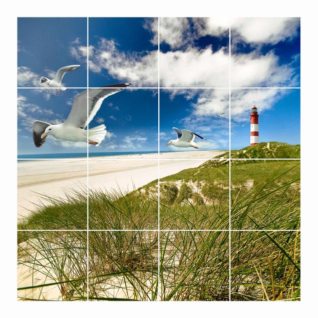 Adesivi per piastrelle con paesaggio Brezza delle dune