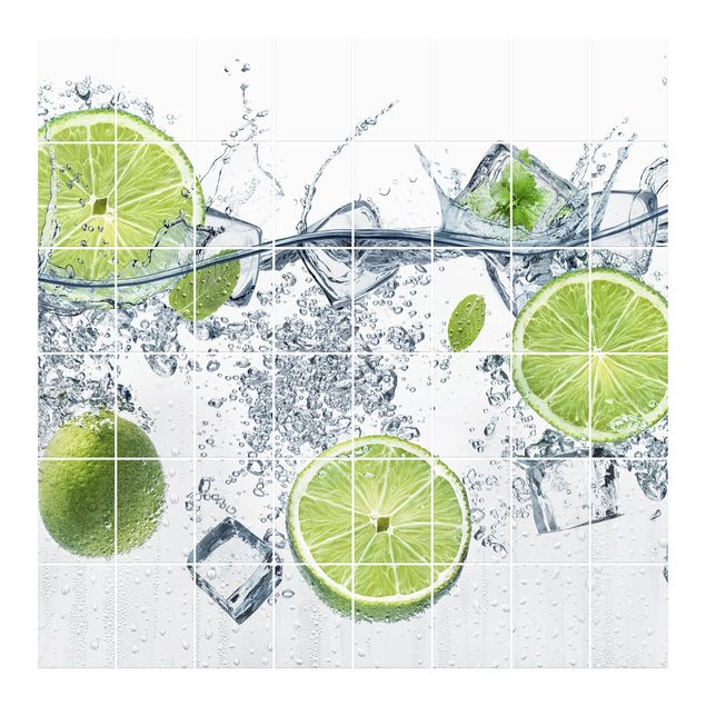 Adesivo per piastrelle - Refreshing Lime - Quadrato