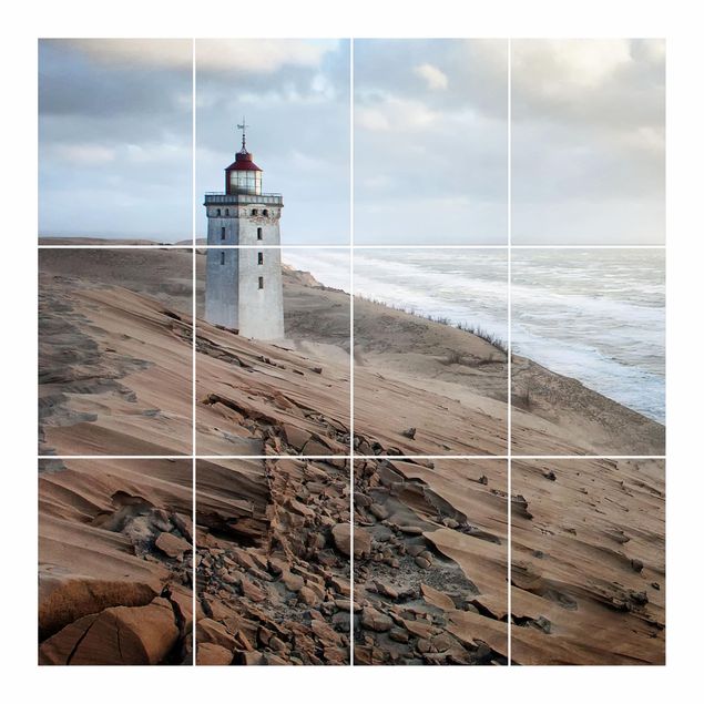 Adesivo per piastrelle - Lighthouse In Denmark - Orizzontale