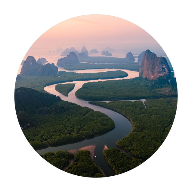 Quadri Matteo Colombo Paesaggio fluviale in Thailandia