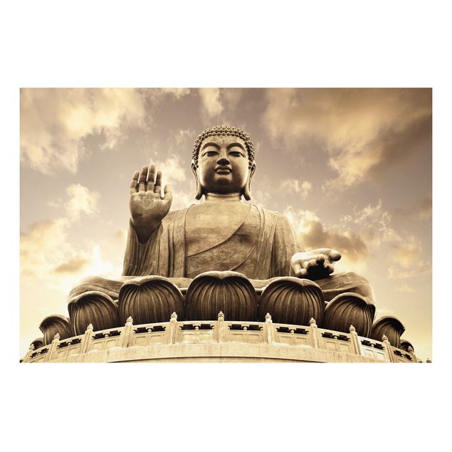 Quadri retrò Grande Buddha in seppia