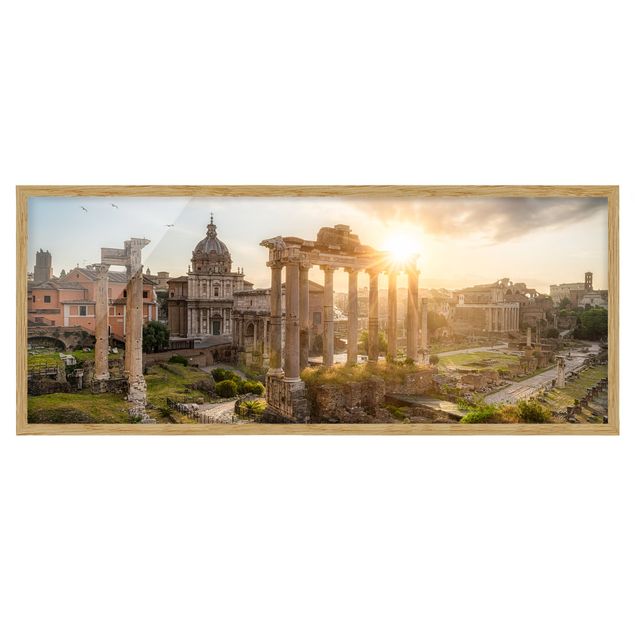 Quadri città Foro Romano all'alba