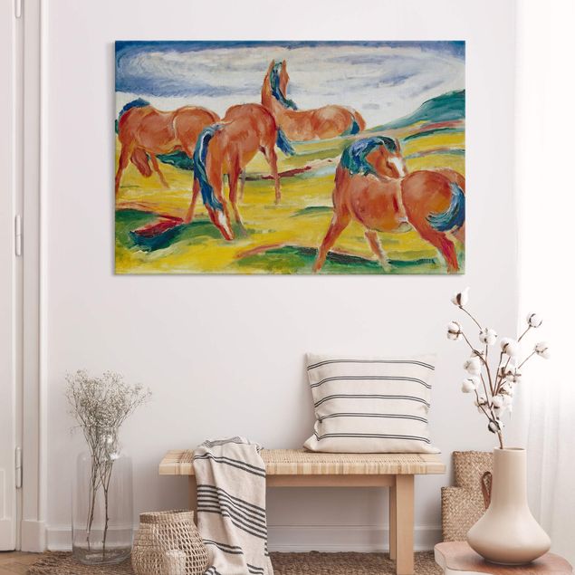 Stile artistico Franz Marc - Cavalli che brucano