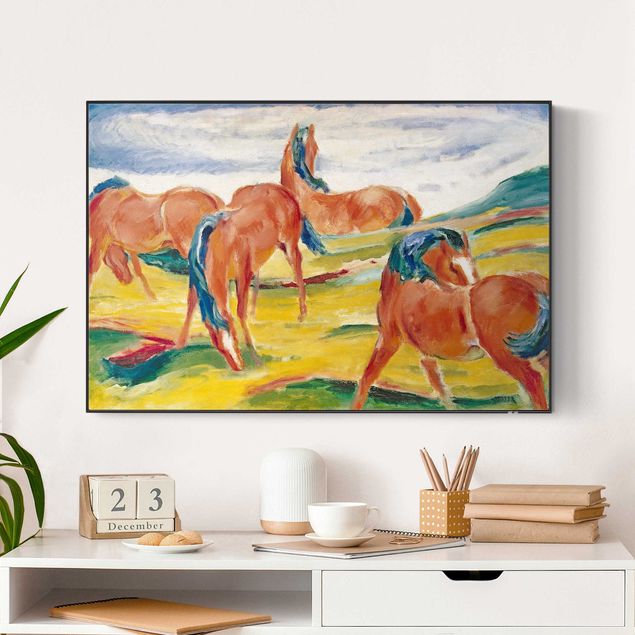 Stampe quadri famosi Franz Marc - Cavalli che brucano