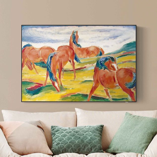 Stile di pittura Franz Marc - Cavalli che brucano