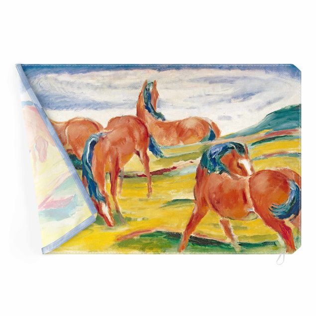 Quadri espressionisti Franz Marc - Cavalli che brucano