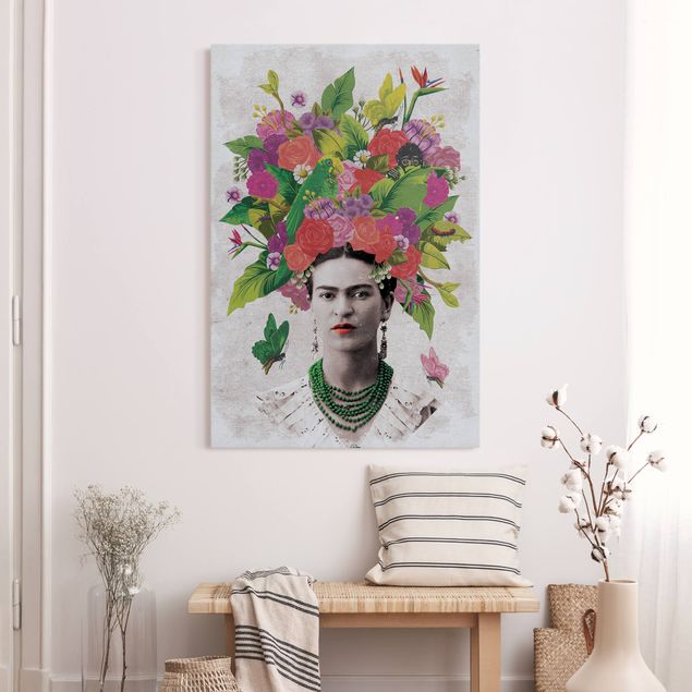 Quadri fiori Frida Kahlo - Ritratto di fiori