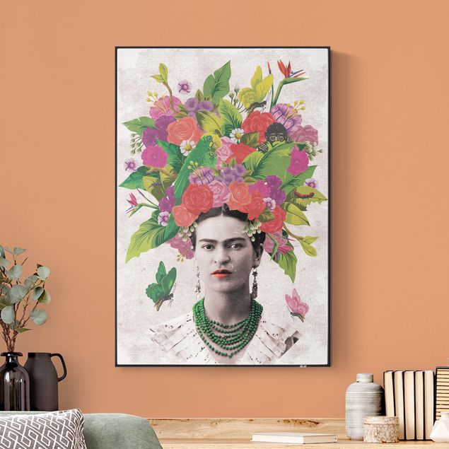 Quadri con fiori Frida Kahlo - Ritratto di fiori