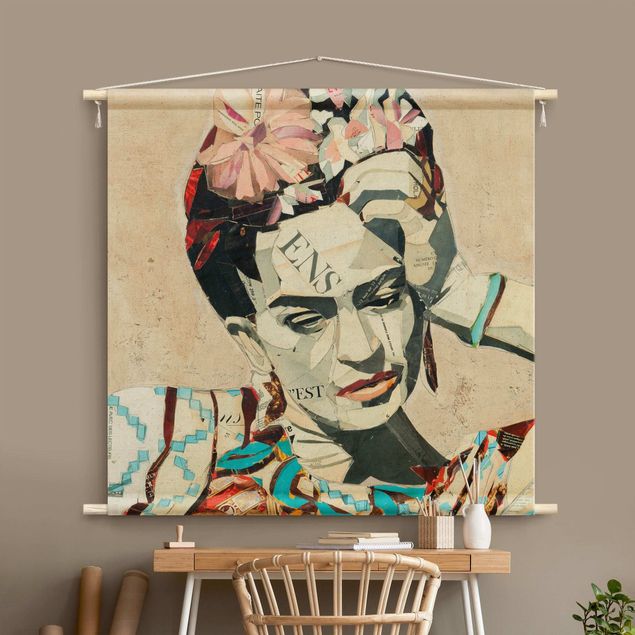 Arazzo da parete XXL Frida Kahlo - Collage No.1