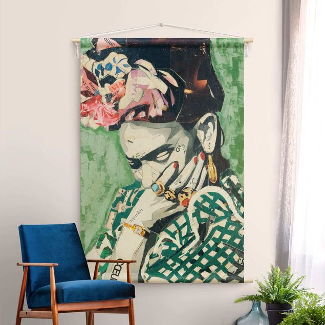 Arazzo da parete XXL Frida Kahlo - Collage No.3