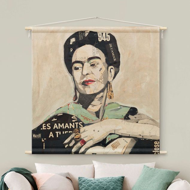 Arazzo da parete XXL Frida Kahlo - Collage No.4