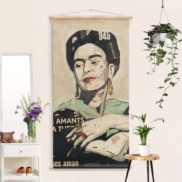 Arazzo da parete XXL Frida Kahlo - Collage No.4