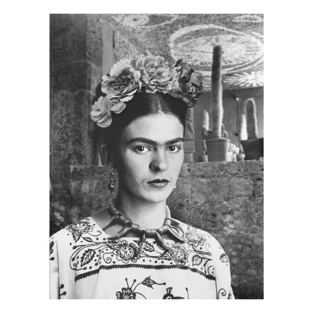 Quadri di frida kahlo Ritratto fotografico di Frida Kahlo davanti a un cactus