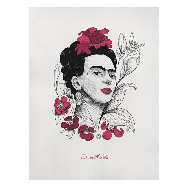 Frida kahlo quadri Ritratto di Frida Kahlo con fiori