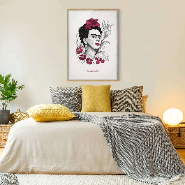 Riproduzioni quadri Ritratto di Frida Kahlo con fiori