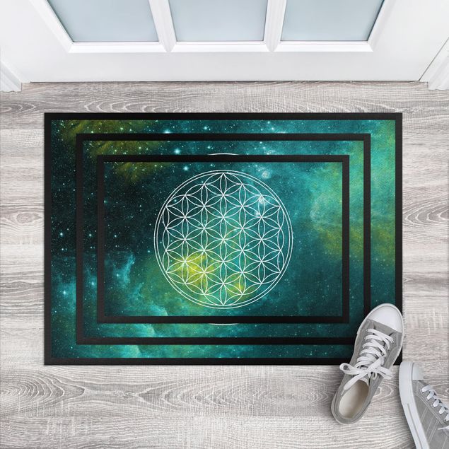 tappeto design moderno Flower Of Life In The Sea Of ​​Lights