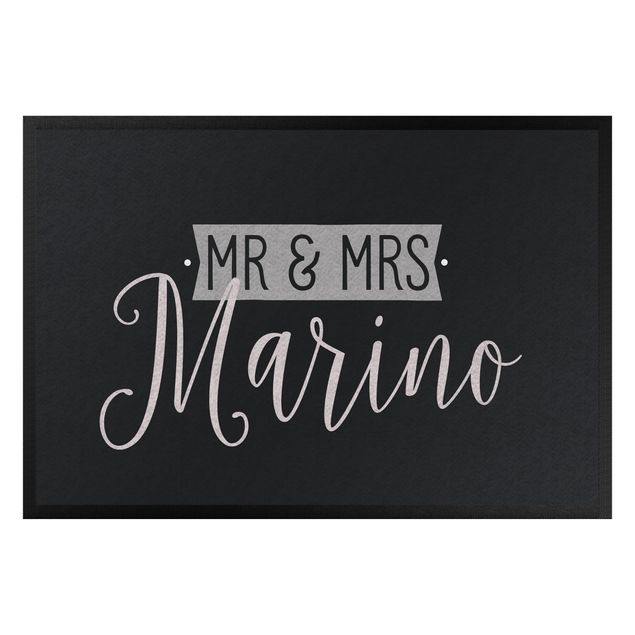 Zerbino personalizzato Mr. E Mrs. Nomi Corsivo Personalizzati