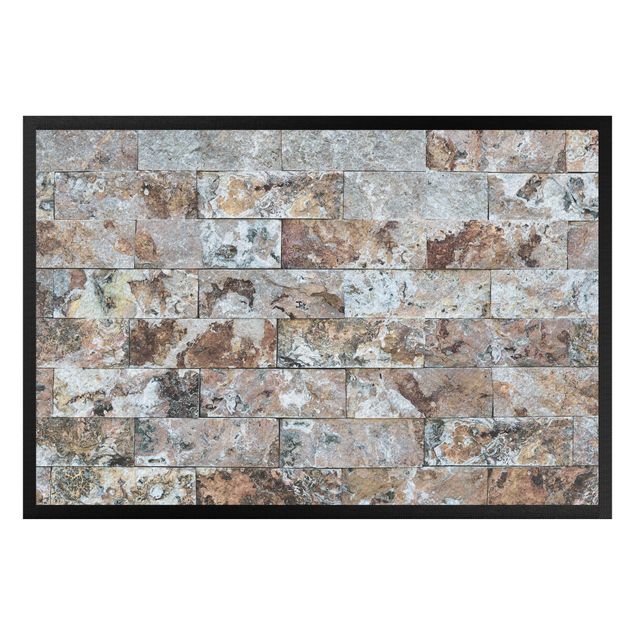 tappeti 3d Muro di pietra naturale di marmo