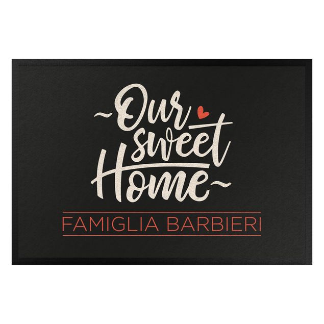 Zerbini personalizzati Our sweet home nome famiglia personalizzato