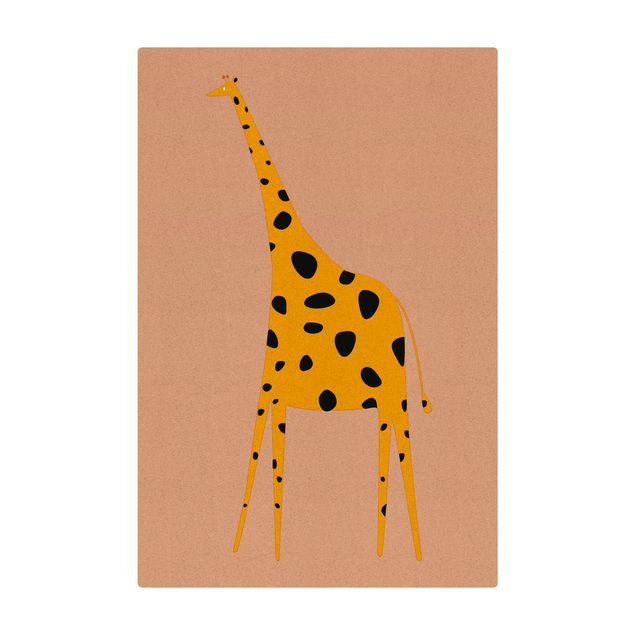 Tappetino di sughero - Giraffa gialla - Formato verticale 2:3