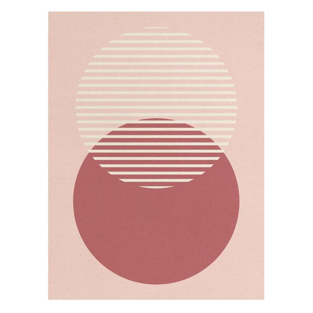 Stampe su tela Forme geometriche - Cerchi rosa