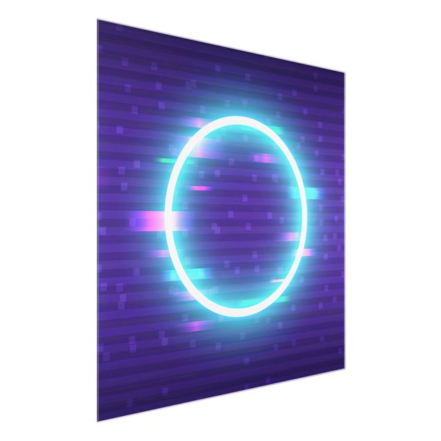 Magnettafel Glas Cerchio geometrico in colori neon