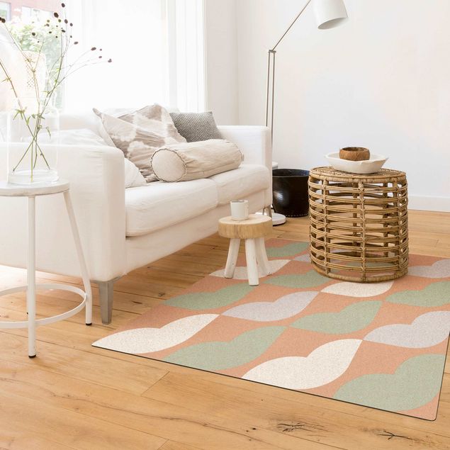 tappeti moderni soggiorno grandi Motivo geometrico di quarti di cerchio