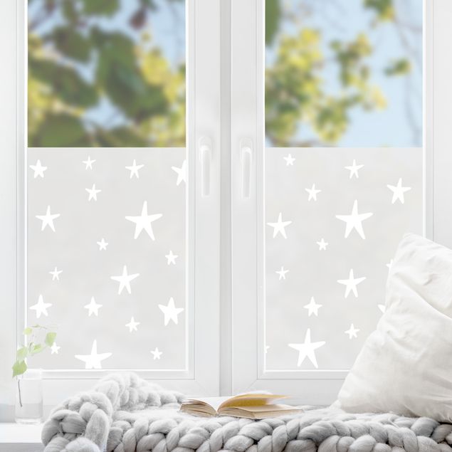 Adesivi per finestre con disegni Motivo a stelle disegnate