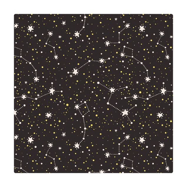 Tappetino di sughero - Cielo stellato disegnato con Orsa Maggiore - Quadrato 1:1