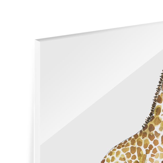 Glas Magnettafel Giraffa in gita II