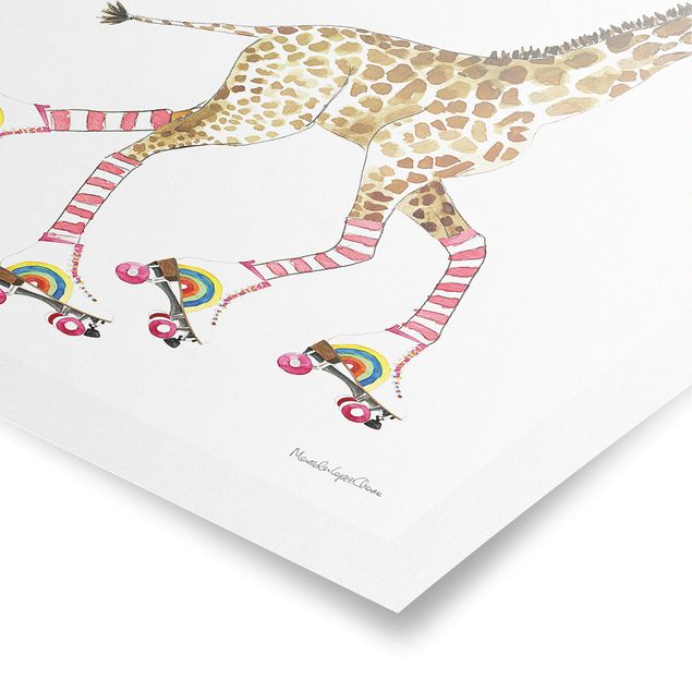Poster animali Giraffa in gita