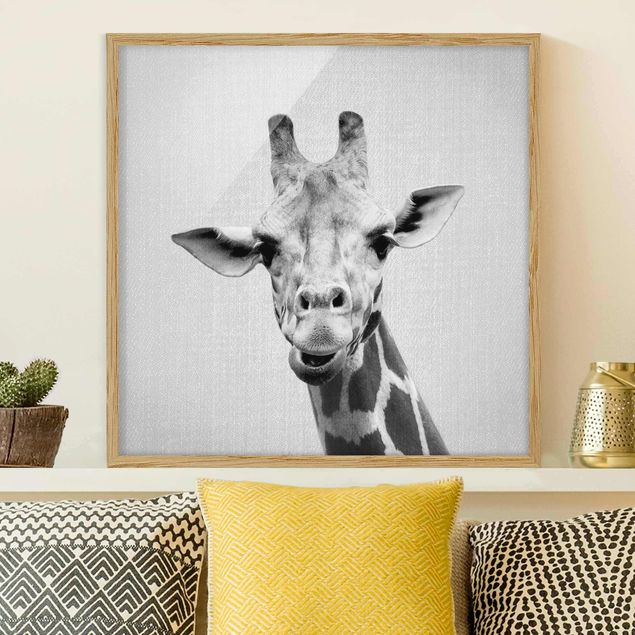 Decorazioni camera neonato Giraffa Gundel Bianco e Nero