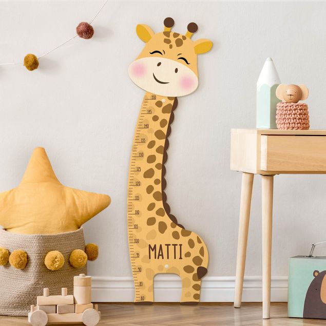 Accessori decorazione casa Giraffa per bambino con nome personalizzato