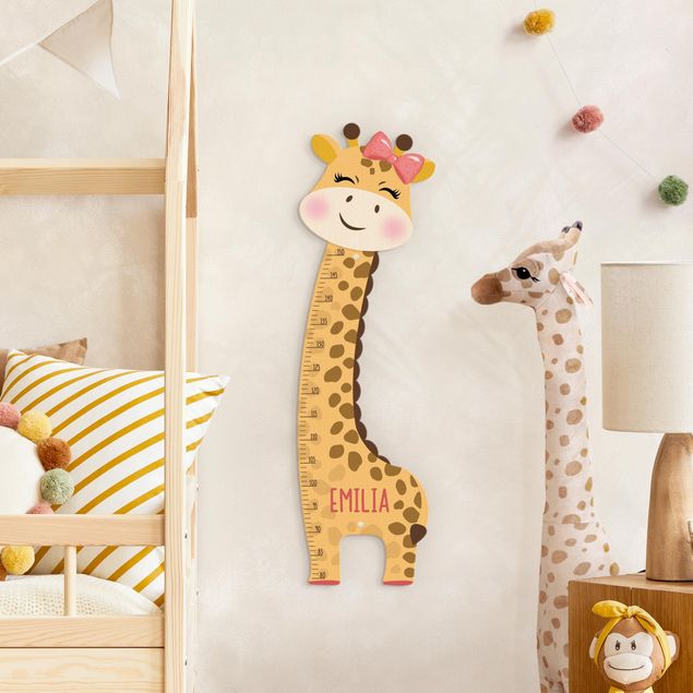 metro crescita personalizzato Giraffa per bambina con nome personalizzato