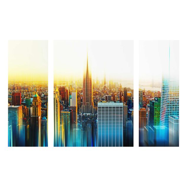Quadri skyline  Manhattan astratto