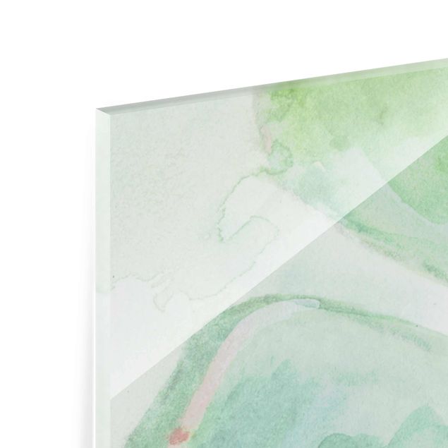 Glas Magnettafel Pianta succulenta acquerello chiaro