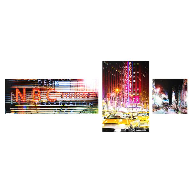 Quadri skyline  Luci della città di Times Square