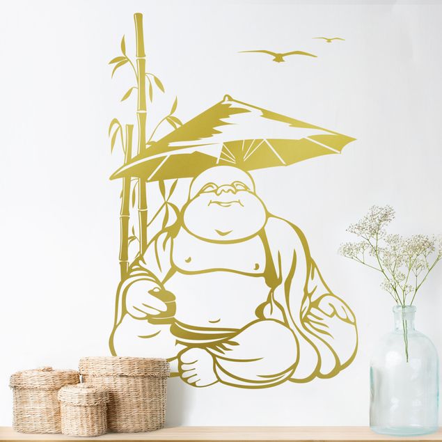 Autocolantes de parede zen Buddha felice