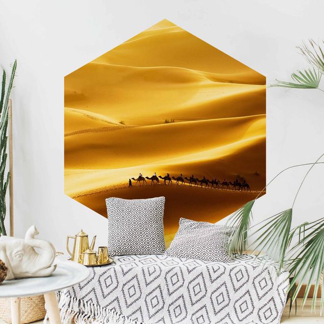 Carta da parati deserto Dune d'oro