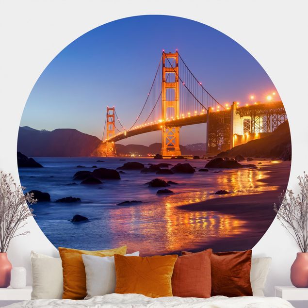Carta parati adesiva Ponte del Golden Gate al tramonto