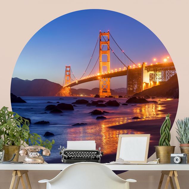 Carta parati tnt Ponte del Golden Gate al tramonto