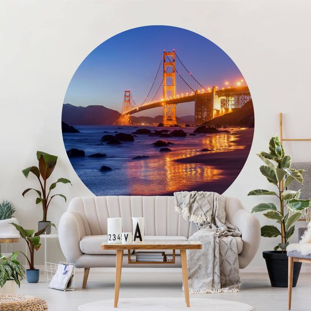Carte da parati architettura Ponte del Golden Gate al tramonto